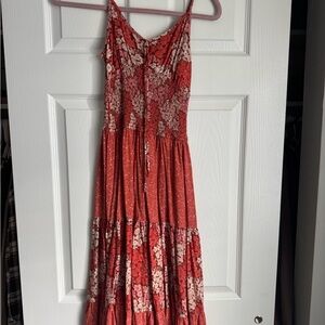 Floral Red Maxi Dress